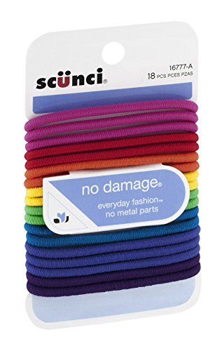 Scunci no Damage Elastic Hair Bands Multi-Colored (Pack of 6)