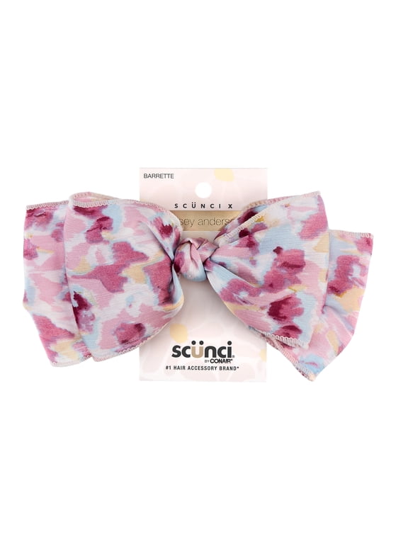x Kelsey Anderson Fabric Bow Barrette, Multicolor, 1 count