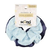 Scunci x Kelsey Anderson Lace & Satin Scrunchies, Blue, 2 count