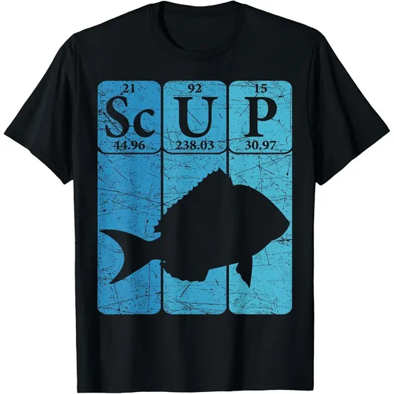 Scup Periodic Table Elements Scup Fishing Porgy T-Shirt