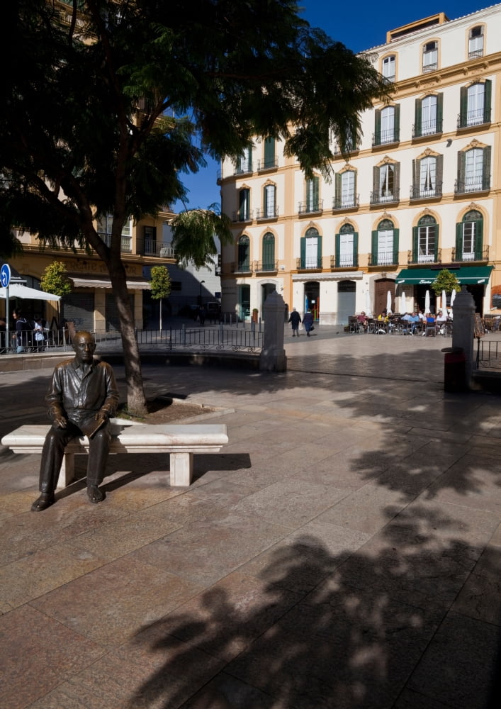 Scupture of Picasso on the Plaza de la Merced Malaga City Andalucia Spain Canvas Art - Panoramic Images (12 x 36)