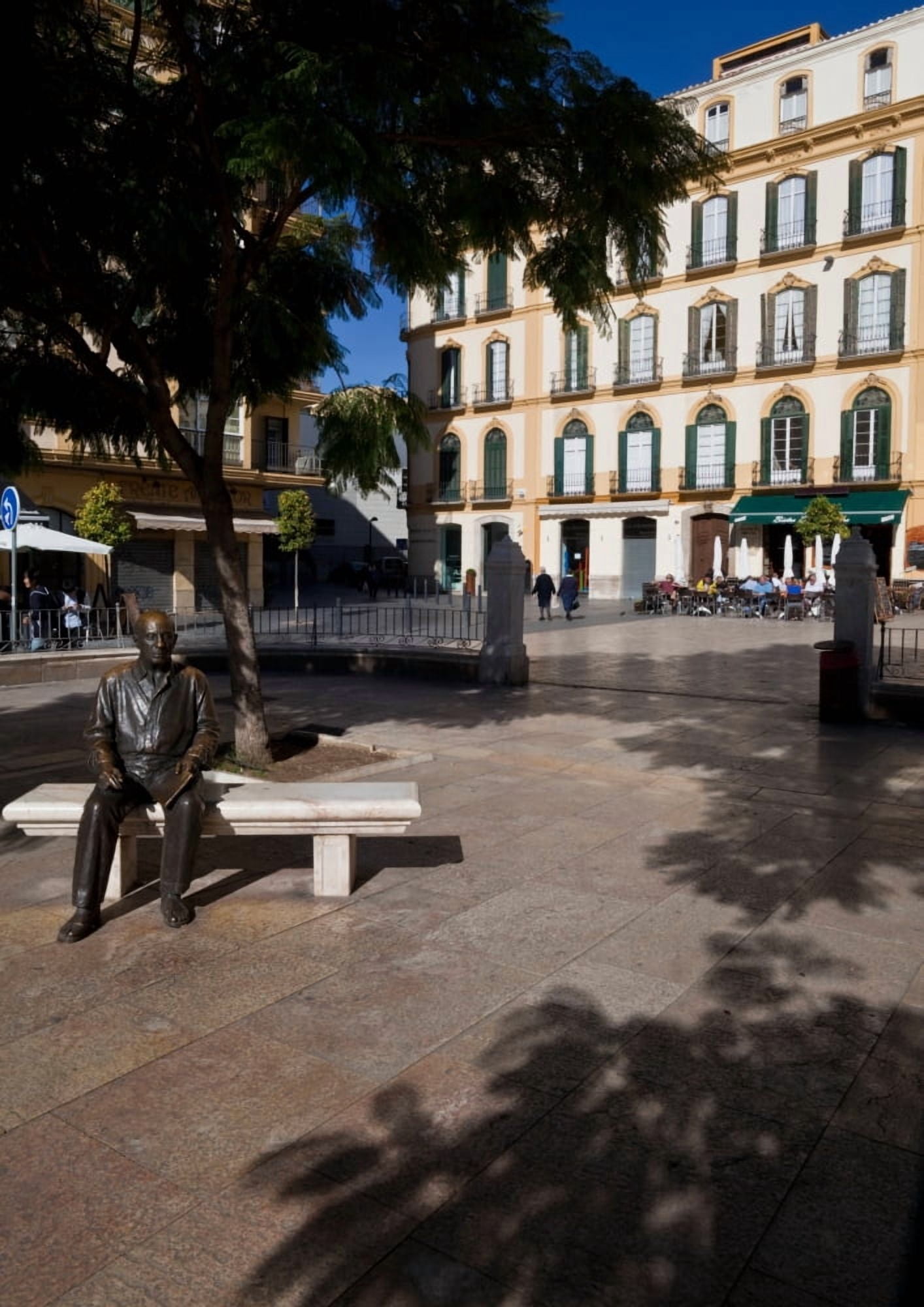 Scupture of Picasso on the Plaza de la Merced Malaga City Andalucia Spain Canvas Art - Panoramic Images (9 x 27)