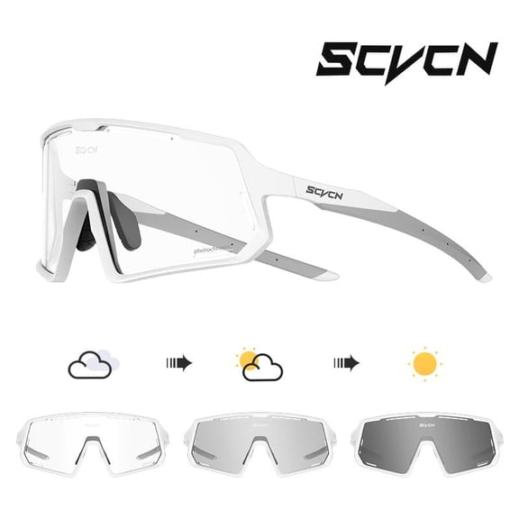 Scvcn Photochromic Cycling Sunglasses For Man Woman Bike Sports Eyewear Ride Bicycle Glasses Outdoor MTB Eyewear Fishing Golf Hiking motorcycle Eyewear UV400