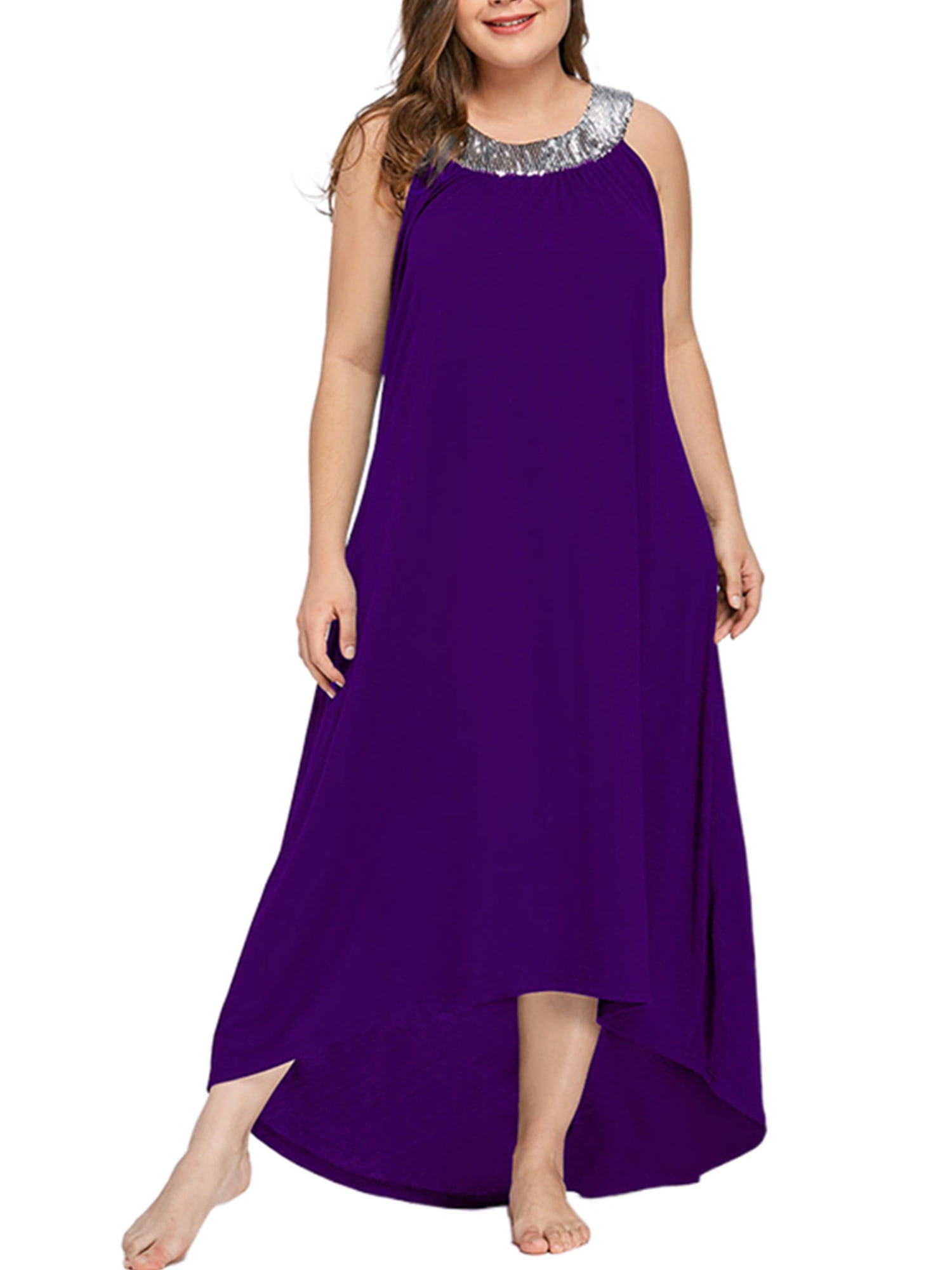 Sexy Plus Size Backless PVC Tank Dress - Glossy Midi Dress For Parties & Club Nights