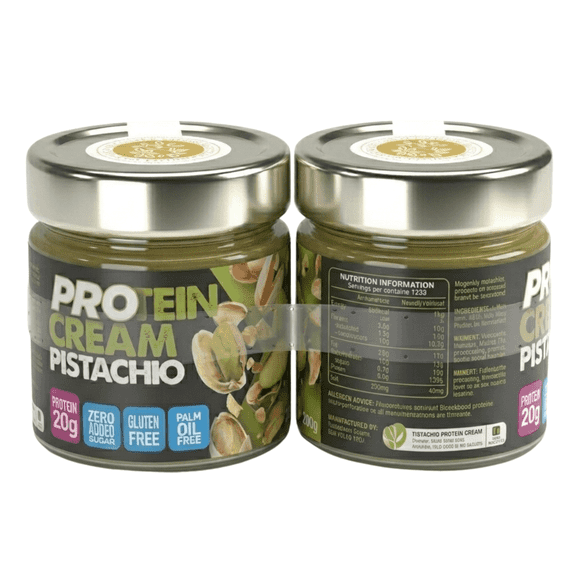 Scyavuru Pistachio Protein Cream Spread, 24g Protein, 7.05 oz (200g), Italian Pistachio Spread, Product of Italy (pack of 2)