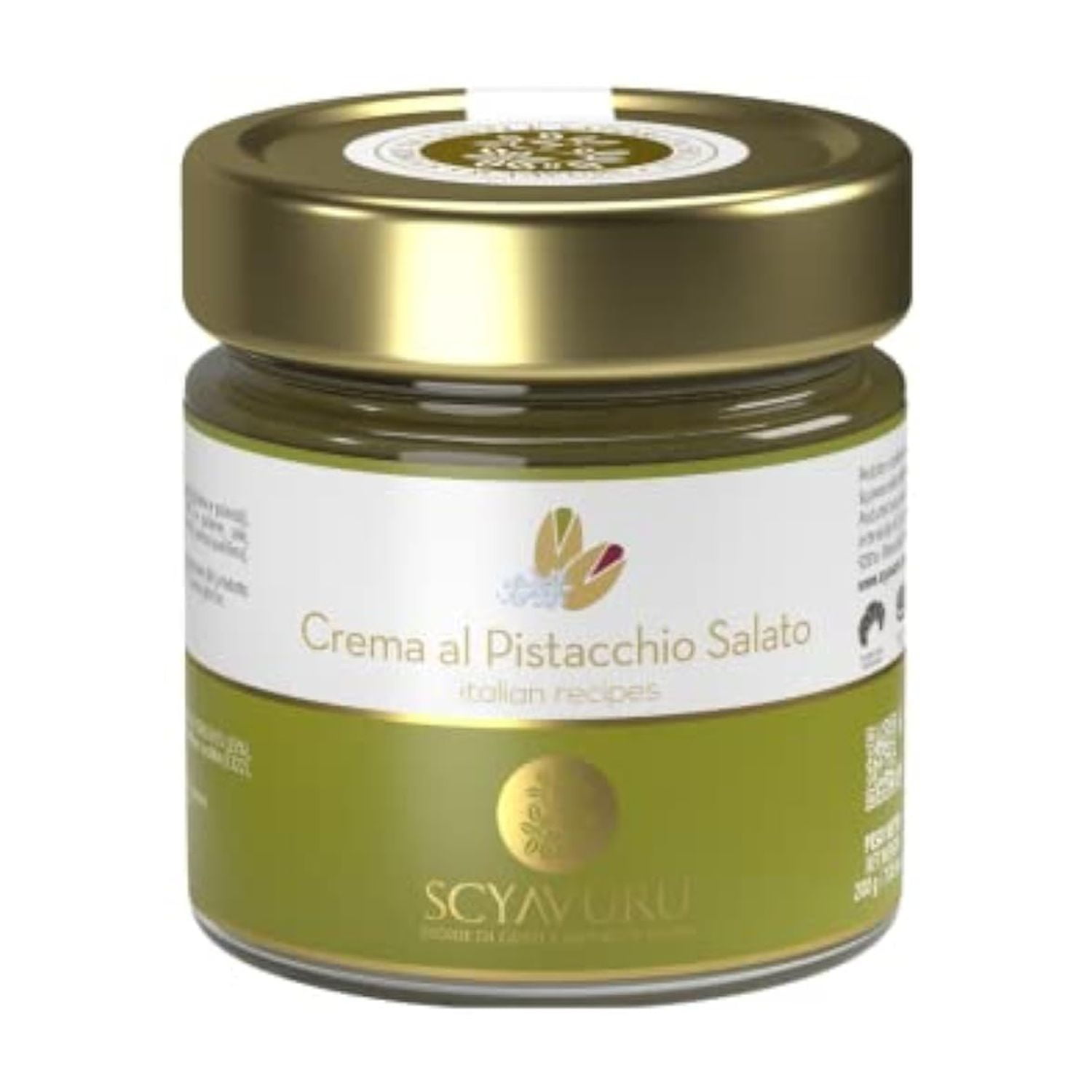 Scyavuru Salty Sicilian Pistachio Cream | Spreadable Pistachio Cream Imported from Italy | 7.05oz (200g)
