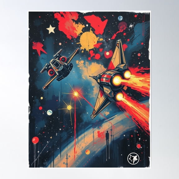 Scyfy Poster Vintage Style #2 Poster Wall Art, Modern Wall Decor, 12x18 UNFRAMED