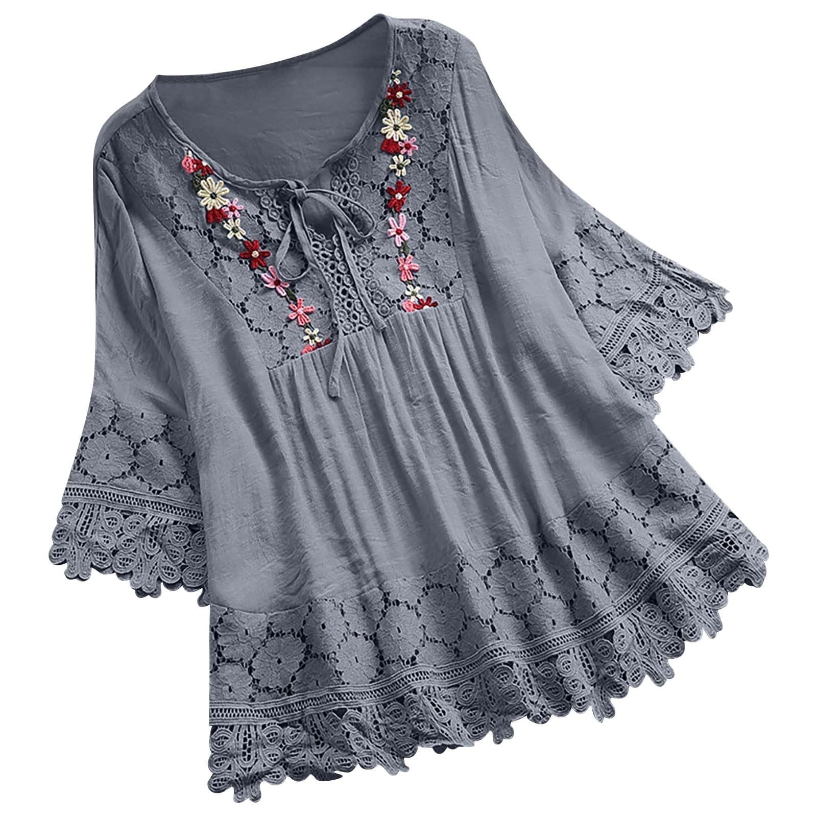 Artistic Print 3/4 Sleeve Top main image 1