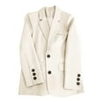thumbnail image 1 of Scyoekwg Blazers for Women Business Casual Button Lapel Blazer with Pocket Trendy Solid Color Lightweight Offices Work Suit Long Sleeve Fall Coats Coats(Beige,L), 1 of 3