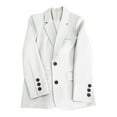 thumbnail image 1 of Scyoekwg Blazers for Women Business Casual Button Lapel Blazer with Pocket Trendy Solid Color Lightweight Offices Work Suit Long Sleeve Fall Coats Coats(White,L), 1 of 3