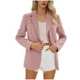 thumbnail image 1 of Scyoekwg Blazers for Women Business Casual Open Front Long Sleeve Jackets Work Office Business Suit Blazer (Pink,L), 1 of 7