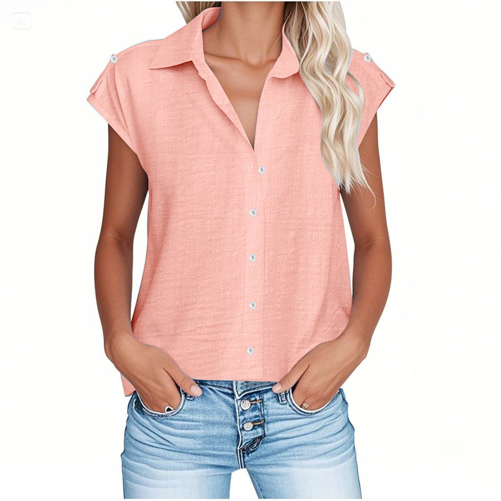 Lapel Button Button Shirts For Women