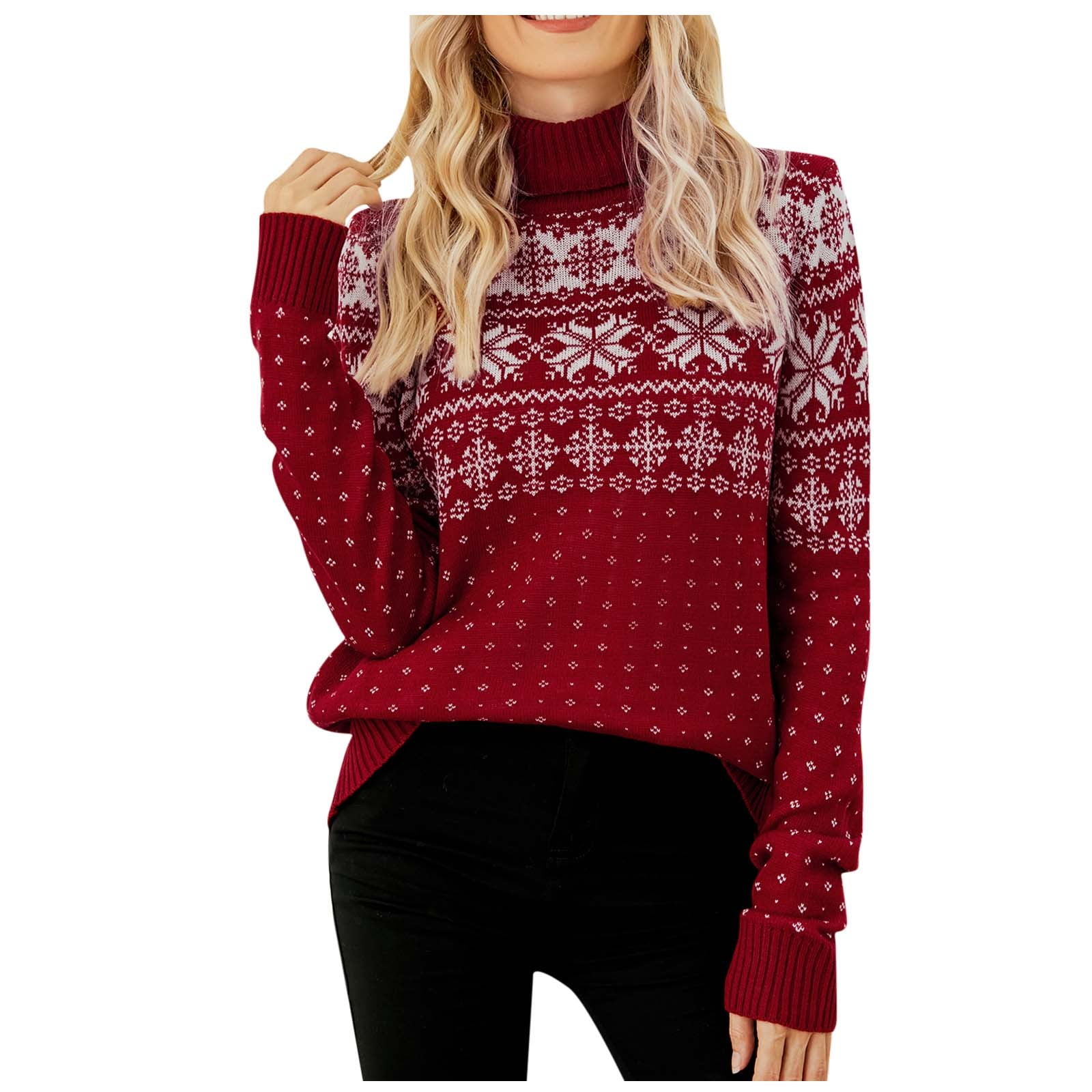 Christmas Red Turtleneck Sweater