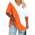 thumbnail image 1 of Scyoekwg Womens Tunic Tops Short Sleeve Women's Shirts Casual Ladies Blouses Dressy Casual Short Sleeve Tops Loose Womens Summer Fashion Comfy Clothes Shirt, 1 of 6