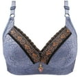 thumbnail image 1 of Scyoekwg Comfort Bras for Women Trendy Soft Ultra Light Bras Solid Color Plus Size Wire Free Comfortable Push Up Bra Underwear Underwear Everyday Bras Blue XXL, 1 of 4
