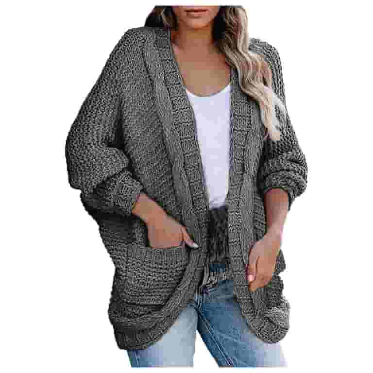 PRETTYGARDEN Women's Cable Knit Open Front Cardigan - Oversized Chunky Sweater Coat For Fall & Winter 2025