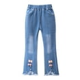thumbnail image 1 of Scyoekwg Fashion Fall Winter Toddler Baby Girls Jeans Pants Cute Sweet Flared Pants Trousers Denim Pants Pink 2-3 Years, 1 of 6