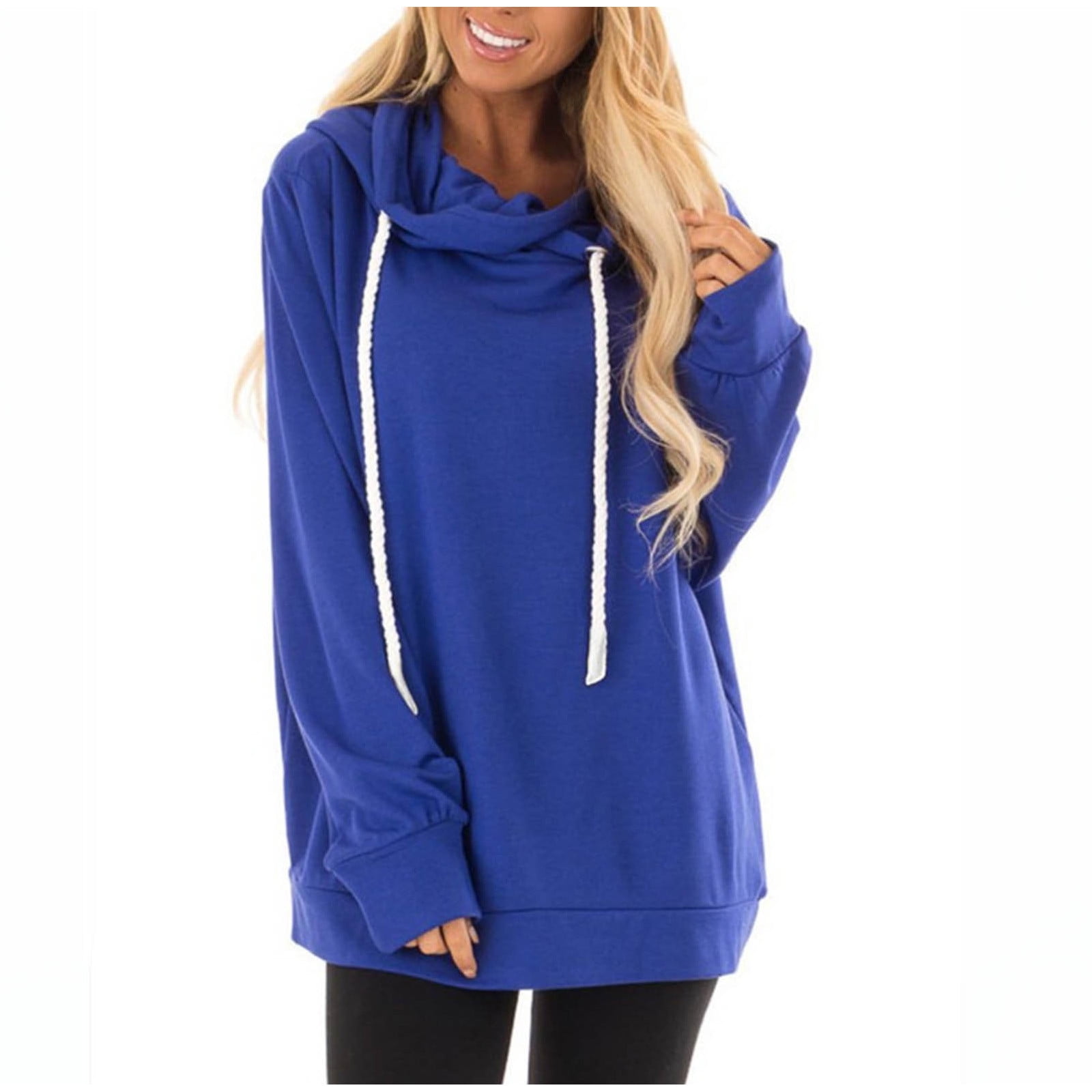 Scyoekwg Hoodies for Women Trendy Long Drawstring Hoodie