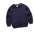 thumbnail image 1 of Scyoekwg Infants Baby Boys Girls Sweatshirt Casual Round Neck Long Sleeve Pullover Tops Solid Color Pullover Blouses (Dark Blue,1 Years), 1 of 4