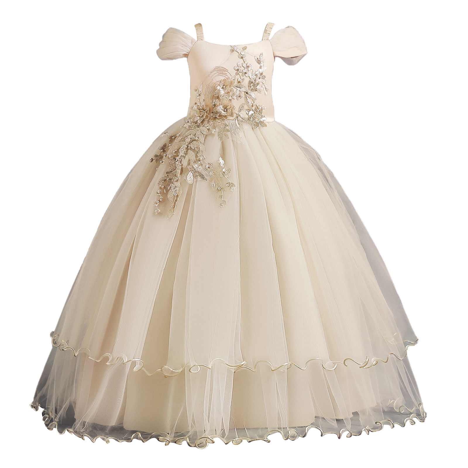 Flower Girl Evening Gown With Bow With Net Design For Birthday, Christmas,  And Princess Parties From Guoguo888, $42.74 | DHgate.Com