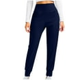 thumbnail image 1 of Scyoekwg Lightweight Joggers for Women High Waisted Workout Athletic Casual Solid Color Yoga Pants with Pockets (Navy,S), 1 of 7