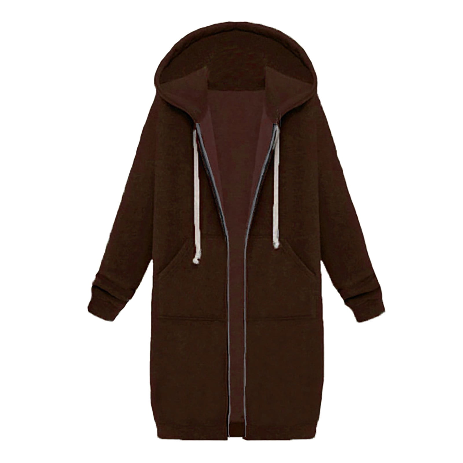 Womens Fashion Hooded Long Sleeve Coat