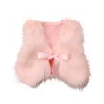 thumbnail image 1 of Scyoekwg Newborn Infants Toddler Baby Girls Warm Coats Solid Color Shawl Shawl Thick Sleeveless Cardigan Jacket Top (Pink,3-4 Years), 1 of 4
