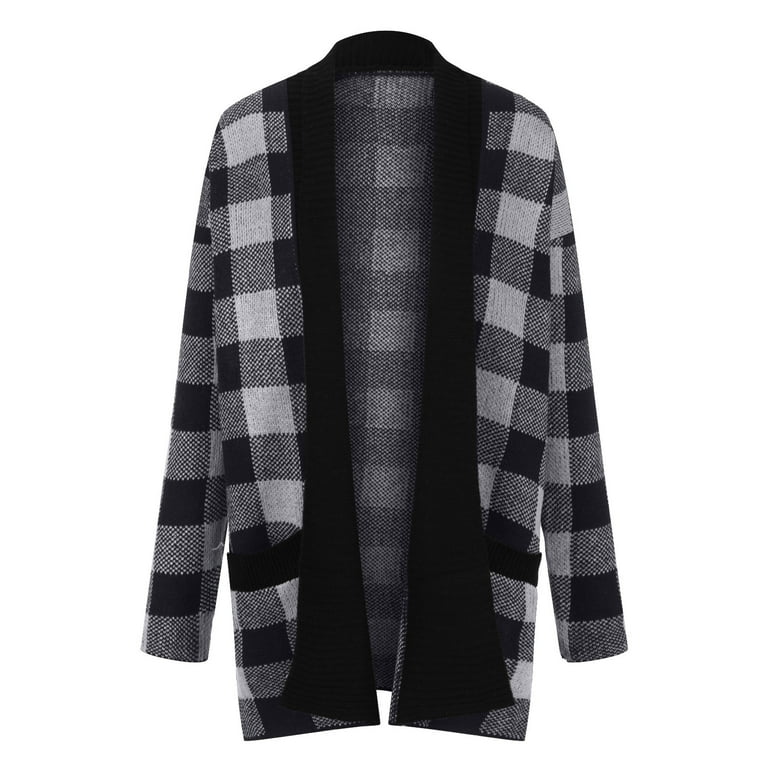 Loose Contrast Pocket Long Sleeve Cardigan Loose Contrast Pocket Long Sleeve Cardigan