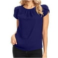 thumbnail image 1 of Scyoekwg Business Casual for Women Going Out Tops Ladies Blouses Dressy Casual Womens Summer Fashion Short Sleeve Loose Lightweight Trendy, 1 of 5