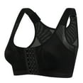 thumbnail image 1 of Scyoekwg Plus Size Women's Sports Bras Front Buttons Underwear Solid Color Wireless Underwear Camisole Cute Bra Black XXXXL, 1 of 9