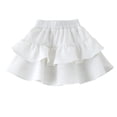 thumbnail image 1 of Scyoekwg Skirts for Girls Baggy Pants Elastic Waist Cake Skirt Summer Fashion Comfy Casual Solid Color White 3-4 Years, 1 of 4