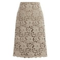 thumbnail image 1 of Scyoekwg Skirts for Women Trendy Clearance Lace Skirt A-Line Hollow Out Fitness SKirt Knee Length Plus SIze Skirt Khaki S, 1 of 2