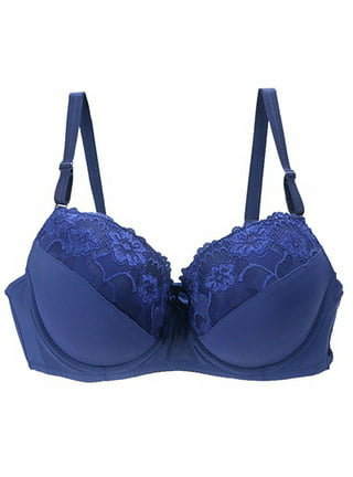 PEASKJP Push Up Bras for Women Womens Lingerie Women's Border L Underwear  In Europe And America G Cup L Lace Thin Style Steel Ring And Double Bra  Blue