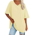 thumbnail image 1 of Scyoekwg Womens Tunic Tops Short Sleeve Ladies Blouses Dressy Casual Loose Trendy Womens Western Clothing Womens Summer Fashion Cute T Shirts Short Sleeve Tops, 1 of 6