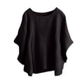 thumbnail image 1 of Scyoekwg Womens Dressy Blouses Ladies Blouses Dressy Casual Comfy Clothes Womens Summer Fashion Trendy Womens Going Out Outfits Short Sleeve Tops Loose, 1 of 6