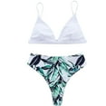 thumbnail image 1 of Scyoekwg Summer Trendy Womens Bikinis Bathing Suit Monokini Swimsuits Two Piece Swimsuit Beachwear Swimwear Solid Color Bikini Sets Padded Push Up Swimsuit White M, 1 of 8