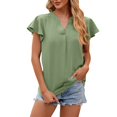 thumbnail image 1 of Scyoekwg Womens Short Sleeve Tops Trendy Womens Summer Fashion Going Out Tops Ladies Blouses Dressy Casual Short Sleeve Cute T Shirts Loose, 1 of 5