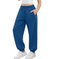 thumbnail image 1 of Scyoekwg Sweatpants Girls Elastic Waistband Jogger Sweatpants Running Sports Workout Pants Casual Baggy Pants Spring Fashion Solid Color Comfy Blue 3 Years, 1 of 8