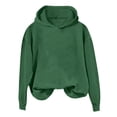 thumbnail image 1 of Scyoekwg Sweatshirt for Women Solid Color Long Sleeve Hoodies Casual Loose Hooded Sweatshirts Fall Outfits Clothes (Green,L), 1 of 6
