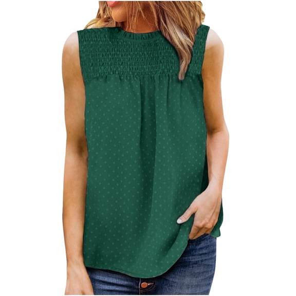 Scyoekwg Casual Tank Top for Women Trendy Sleeveless Ladies Blouses Dressy Casual Going Out Top Womens Summer Fashion Basic Tank Tops Loose