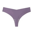 thumbnail image 1 of Scyoekwg Thongs for Womens Thong Bikini Underwear Hipster Panties Solid Color Breathable Ladies Panties Fashion Low Waisted T-back Underpants(Gray,M), 1 of 2