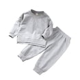 thumbnail image 1 of Scyoekwg Toddler Boy Girl Outfits Casual Long Sleeve Crewneck Sweatshirt and Jogger Pants Solid Color Set for (Gray,6-7 Years), 1 of 4