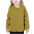 thumbnail image 1 of Scyoekwg Toddler Boys Girls Sweater Coats Solid Color Button Cardigan Sweater Long Sleeve Comfy Sweater Jackets (Yellow,8 Years), 1 of 9