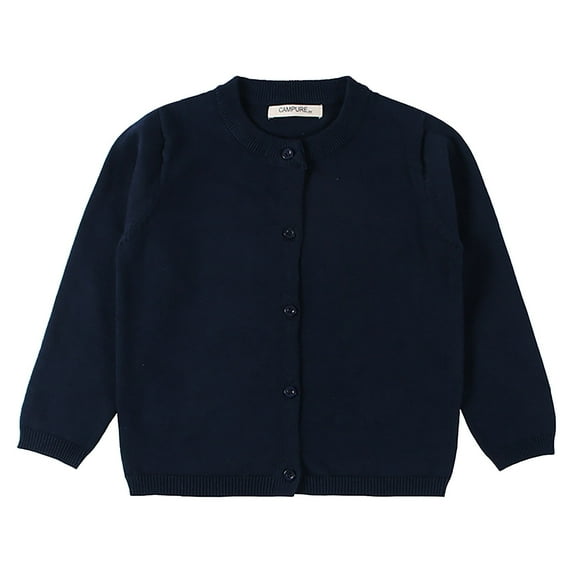 Scyoekwg Toddler Infant Baby Girls Boys Knit Sweater Coats Solid Color Small Cardigan Long Sleeve Sweater Navy 3 Years