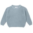 thumbnail image 1 of Scyoekwg Toddler Infants Baby Boys Girls Sweatshirt Fall Fashion Long Sleeve Crewneck Sweatshirts Casual Comfy Solid Color Pullover Tops (Blue,5 Years), 1 of 3
