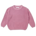 thumbnail image 1 of Scyoekwg Toddler Infants Baby Boys Girls Sweatshirt Fall Fashion Long Sleeve Crewneck Sweatshirts Casual Comfy Solid Color Pullover Tops (Hot Pink,5 Years), 1 of 8