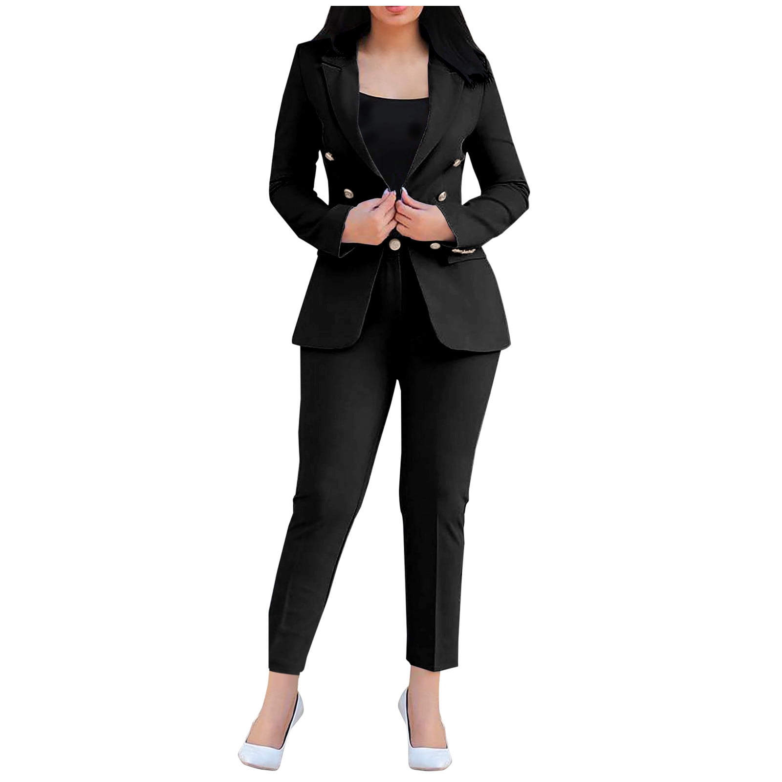 Scyoekwg Two Piece Blazer Outfits Women Business Office Work