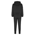 thumbnail image 1 of Scyoekwg Two Piece Outfits Women Sweatsuit Fall Outfits Long Sleeve Hooded Sweatshirt Jogger Sweatpant Matching Outfits Two Piece Set Fashion Casual Outfits Sets (Black,S), 1 of 4