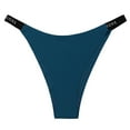 thumbnail image 1 of Scyoekwg Underwear Thong for Women Breathable Seamless Yoga Silk Sports Quick-drying Elastic Underwear Briefs Soft Underwear Comfortable Briefs Cheeky Panties Solid Color Underpants Blue S, 1 of 4