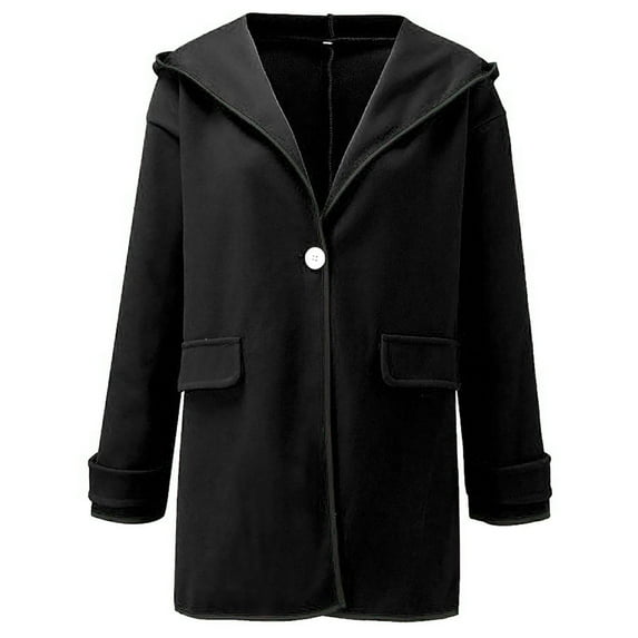 Scyoekwg Winter Clothes for Women Fashion Warm Faux Coat Cardigan Winter Solid Long Sleeve Outerwear Womens Tops Black XXXXL